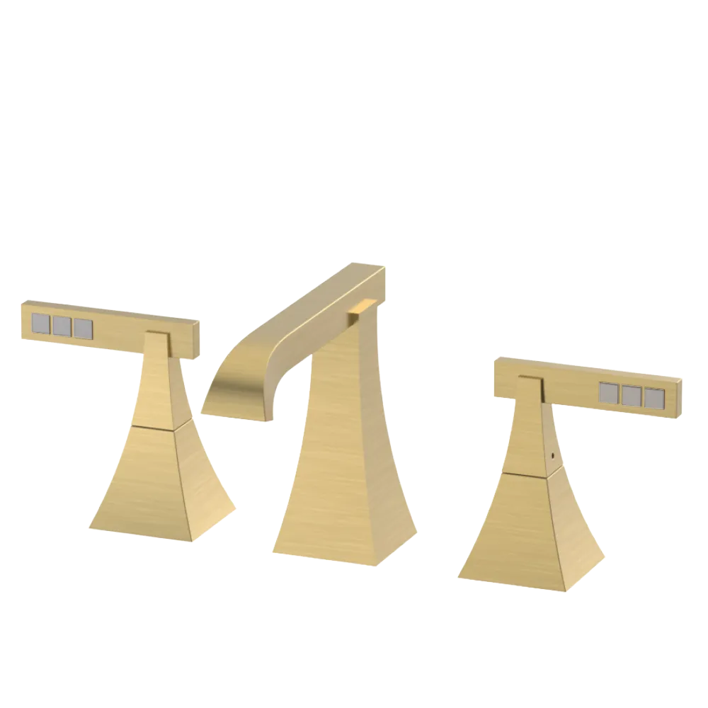Rubinet Widespread Lav. Set. (less drain) Satin Gold