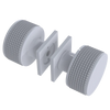 Rubinet Shower Door Knob (set) White
