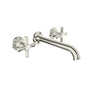 Baril Two handles wall-mounted lavatory faucet, drain not included