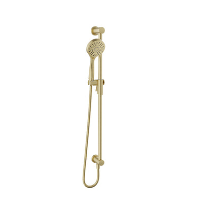 Baril 3-spray sliding shower bar with built-in supply elbow