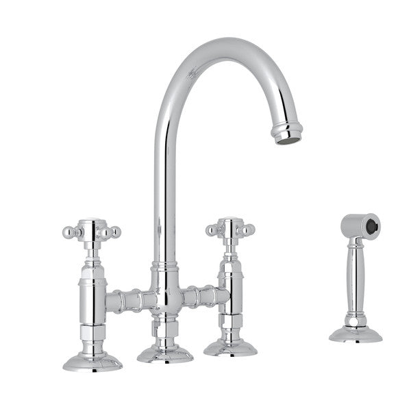 ROHL San Julio Bridge Kitchen Faucet With Side Spray
