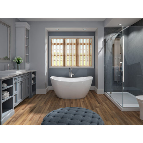 Neptune Florence F1 3260 AFR Acrylic Freestanding Center Drain Bathtub in White