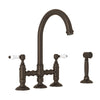 ROHL San Julio Bridge Kitchen Faucet With Side Spray