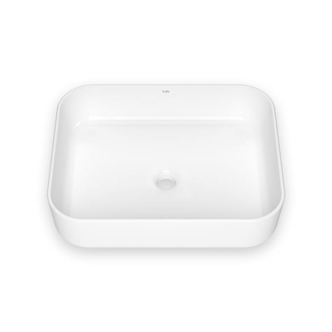 KALIA Urba - Rectangular Washbasin - White gloss vitreous porcelain