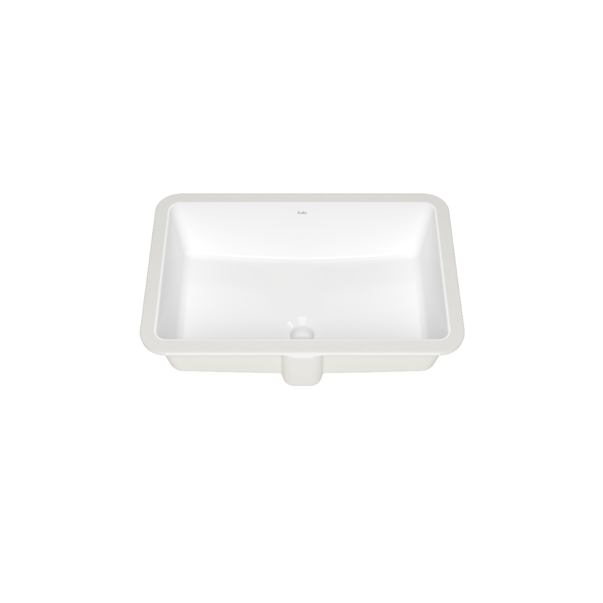 KALIA Ceska Rectangular washbasin - White gloss vitreous porcelain