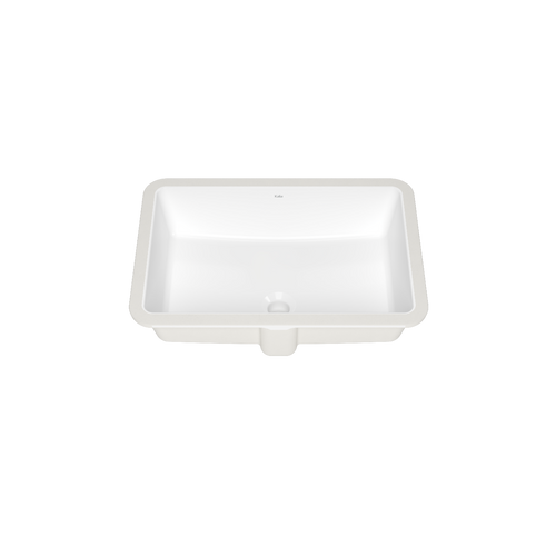 KALIA Ceska Rectangular washbasin - White gloss vitreous porcelain