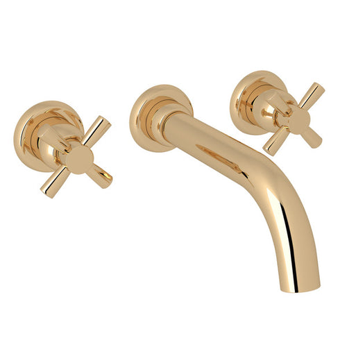 Perrin & Rowe Holborn Wall Mount 3-Hole Tubular Spout Tub Set