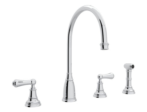 Perrin & Rowe Georgian Era™ Two Handle Kitchen Faucet With Side Spray