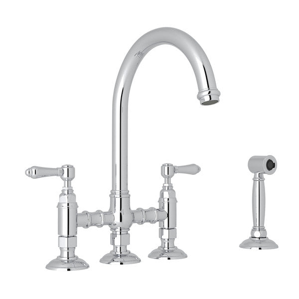 ROHL San Julio Bridge Kitchen Faucet With Side Spray