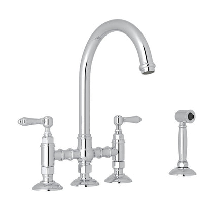 ROHL San Julio Bridge Kitchen Faucet With Side Spray
