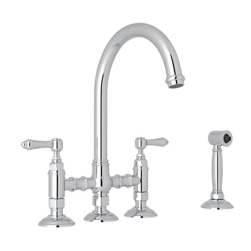 ROHL San Julio Bridge Kitchen Faucet With Side Spray