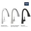 Grohe Zedra Triple Spray Single-Handle Pull-Down Kitchen Faucet 1.75 Gpm - Golzar Home