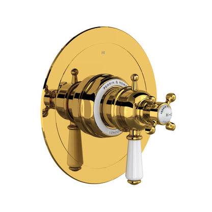 Perrin & Rowe Edwardian 1/2" Thermostatic & Pressure Balance Trim With 3 Functions (Shared) With Lever Handle - Polished Chrome.TEW23W1L