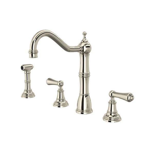 Perrin & Rowe Edwardian™ Two Handle Kitchen Faucet With Side Spray