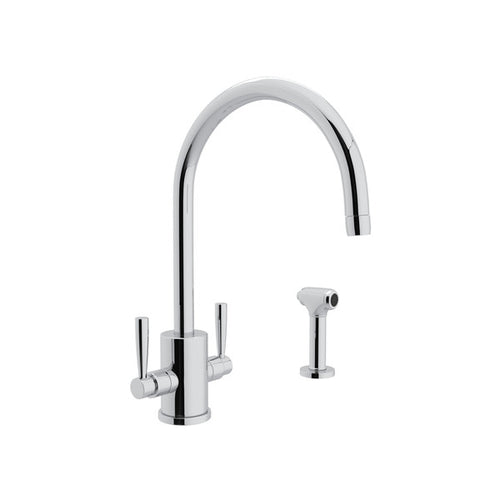 Perrin & Rowe Holborn™ Two Handle Kitchen Faucet With Side Spray