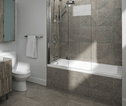 Neptune Herencia 42 x 59 in. 6 mm Pivot Tub Shield for Alcove Installation with Clear glass in Chrome
