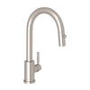 Holborn Pulldown Bar and Food Prep Faucet With Metal Lever Handle