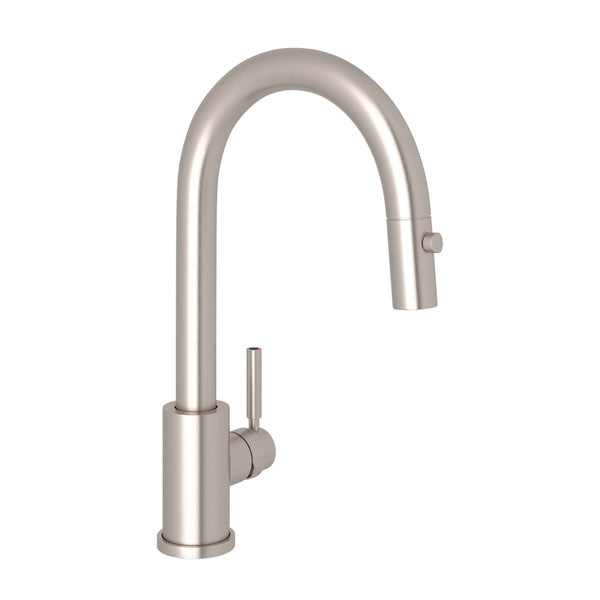Holborn Pulldown Bar and Food Prep Faucet With Metal Lever Handle