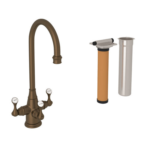 Perrin & Rowe Georgian Era™ Three Handle Bar/Food Prep Filter Kitchen Faucet Kit