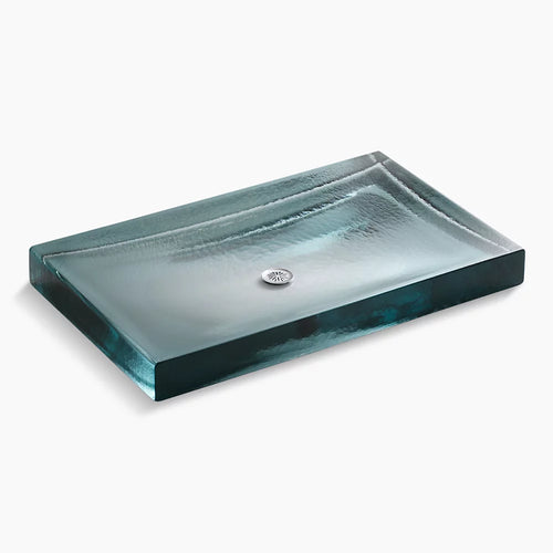 Antilia® 28-3/4" rectangular vessel bathroom sink, no overflow