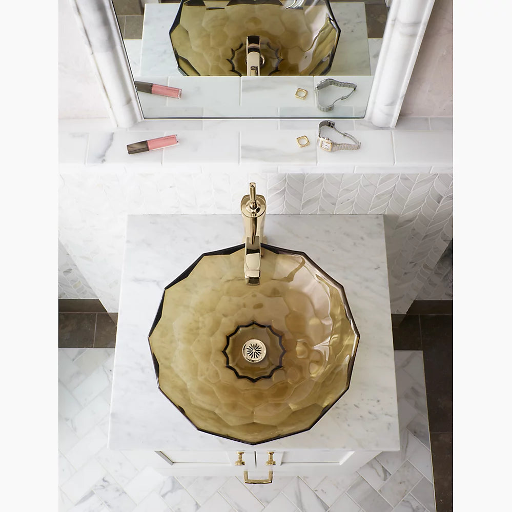 Briolette™ 17-1/2" round vessel bathroom sink, no overflow
