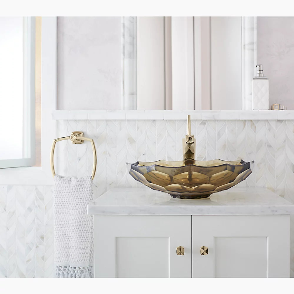 Briolette™ 17-1/2" round vessel bathroom sink, no overflow