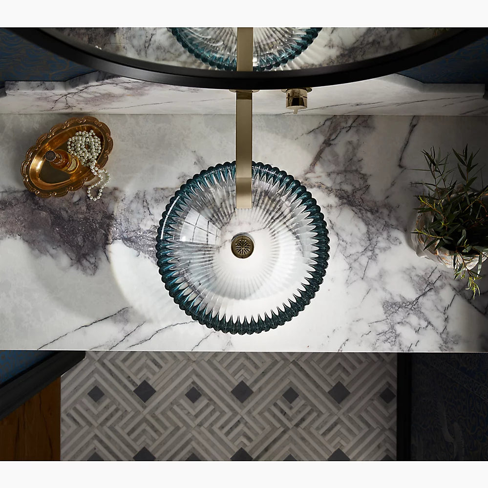 Salute® 15" round vessel bathroom sink, no overflow