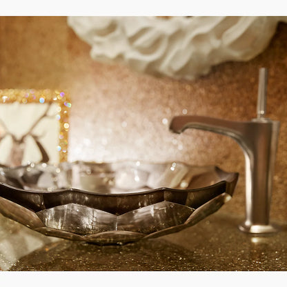 Briolette™ 17-1/2" round vessel bathroom sink, no overflow