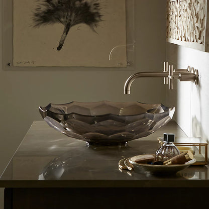 Briolette™ 17-1/2" round vessel bathroom sink, no overflow
