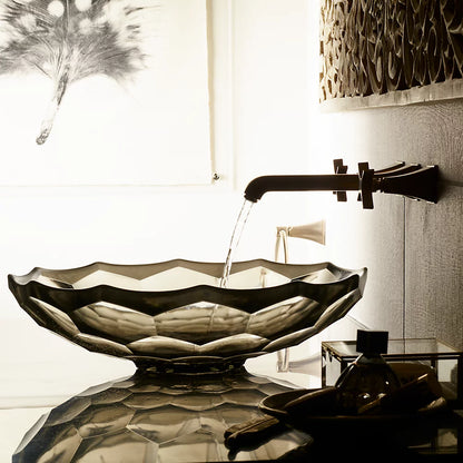 Briolette™ 17-1/2" round vessel bathroom sink, no overflow