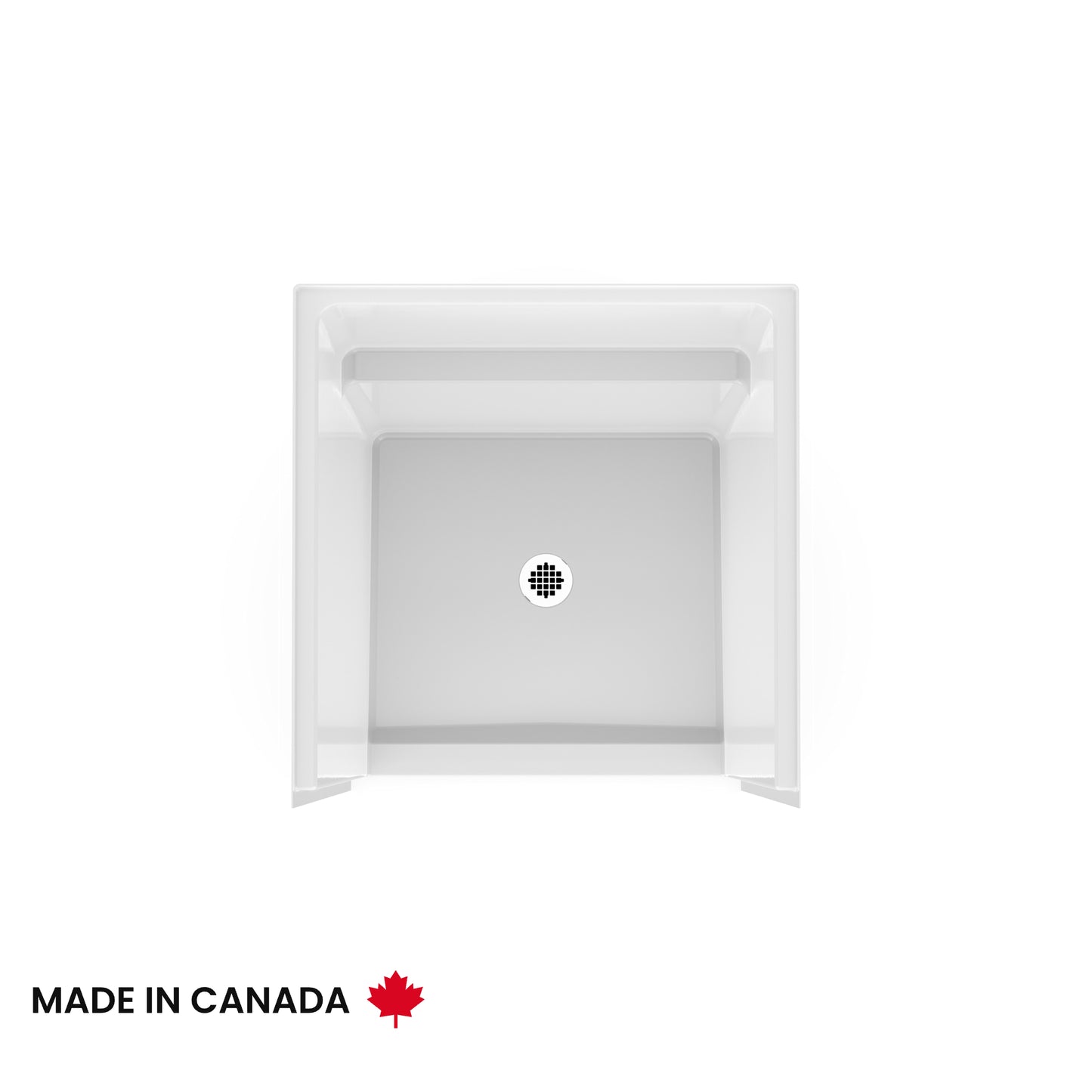 Neptune Galatea SH3636X AFR Acrylx Alcove Center Drain One-Piece Shower in White