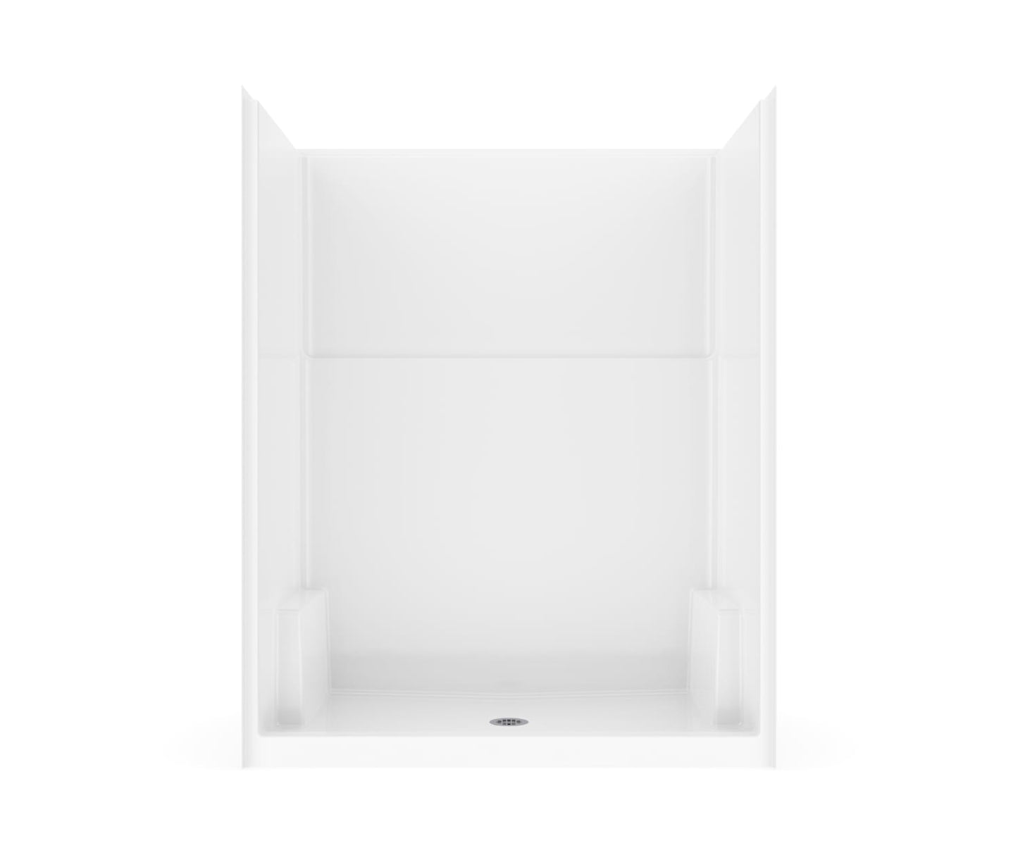 Icon SH6036 AcrylX™ Alcove Center Drain One-Piece Shower in White