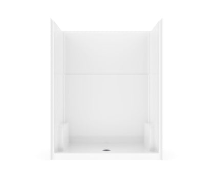 Icon SH6036 AcrylX™ Alcove Center Drain One-Piece Shower in White