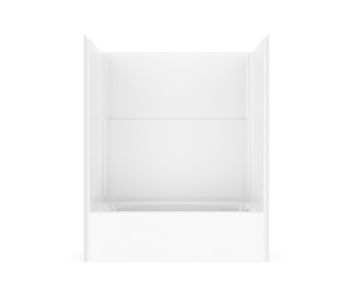Icon TS6032 AcrylXâ¢ Alcove Left Hand Drain One-Piece Tub Shower in White