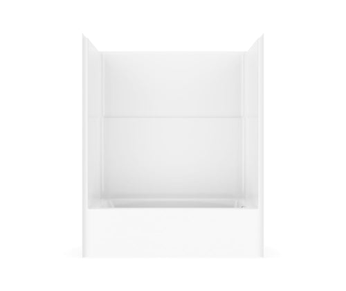 Icon TS6032 AcrylXâ¢ Alcove Left Hand Drain One-Piece Tub Shower in White