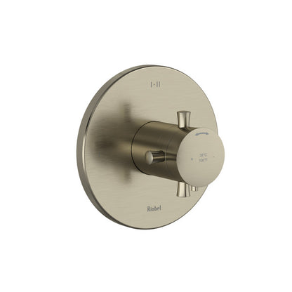 RIOBEL Edge 1/2" Thermostatic & Pressure Balance Trim With 3 Functions (Shared)