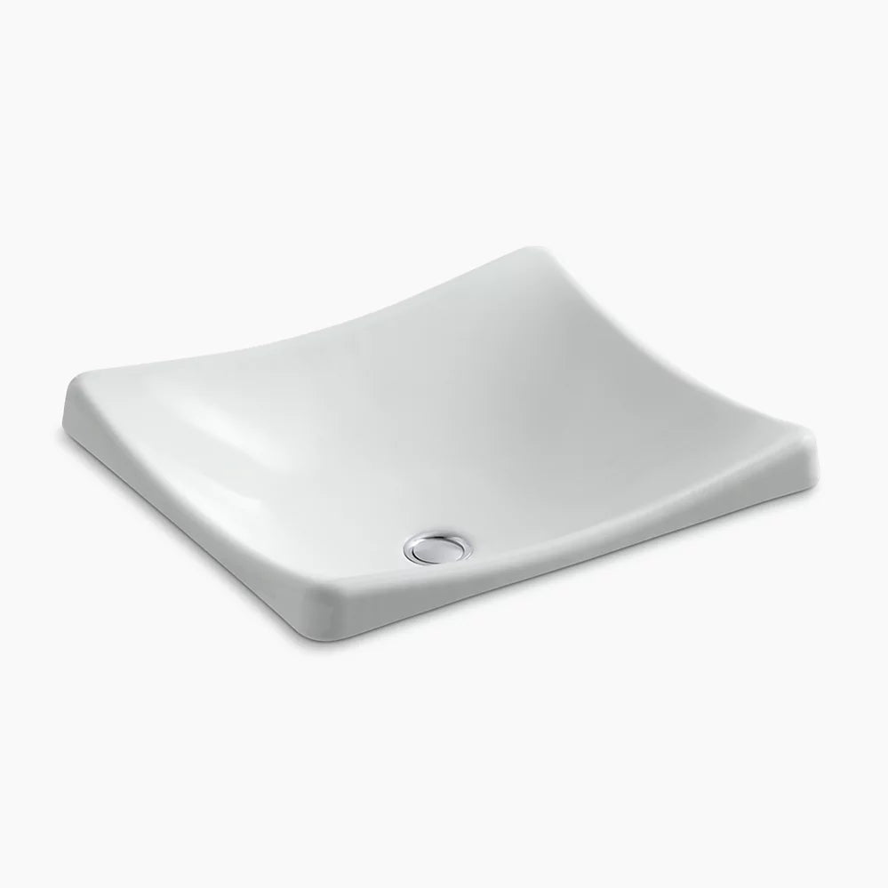 DemiLav® 18-1/4" rectangular vessel bathroom sink, no overflow