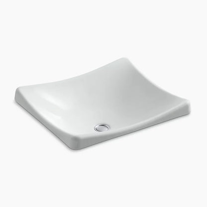 DemiLav® 18-1/4" rectangular vessel bathroom sink, no overflow