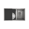 Prochef Undermount Reveal Stainless Steel 60/40 Double Bowl Workstation Kitchen Sink with Accessories, 31" x 16" x 10"/8"