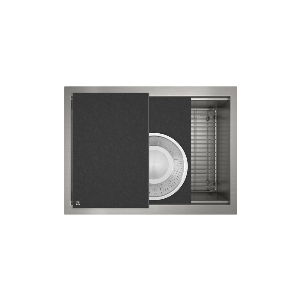 Prochef Undermount Reveal Stainless Steel Single Bowl Workstation Kitchen Sink with Accessories, 25" x 16" x 10"