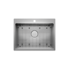 Prochef Topmount Stainless Steel Single Bowl Kitchen Sink with Grid, 24" x 16" x 9"