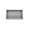 Prochef Apronfront Stainless Steel Single Bowl Kitchen Sink with Grid, 30" x 16" x 9"