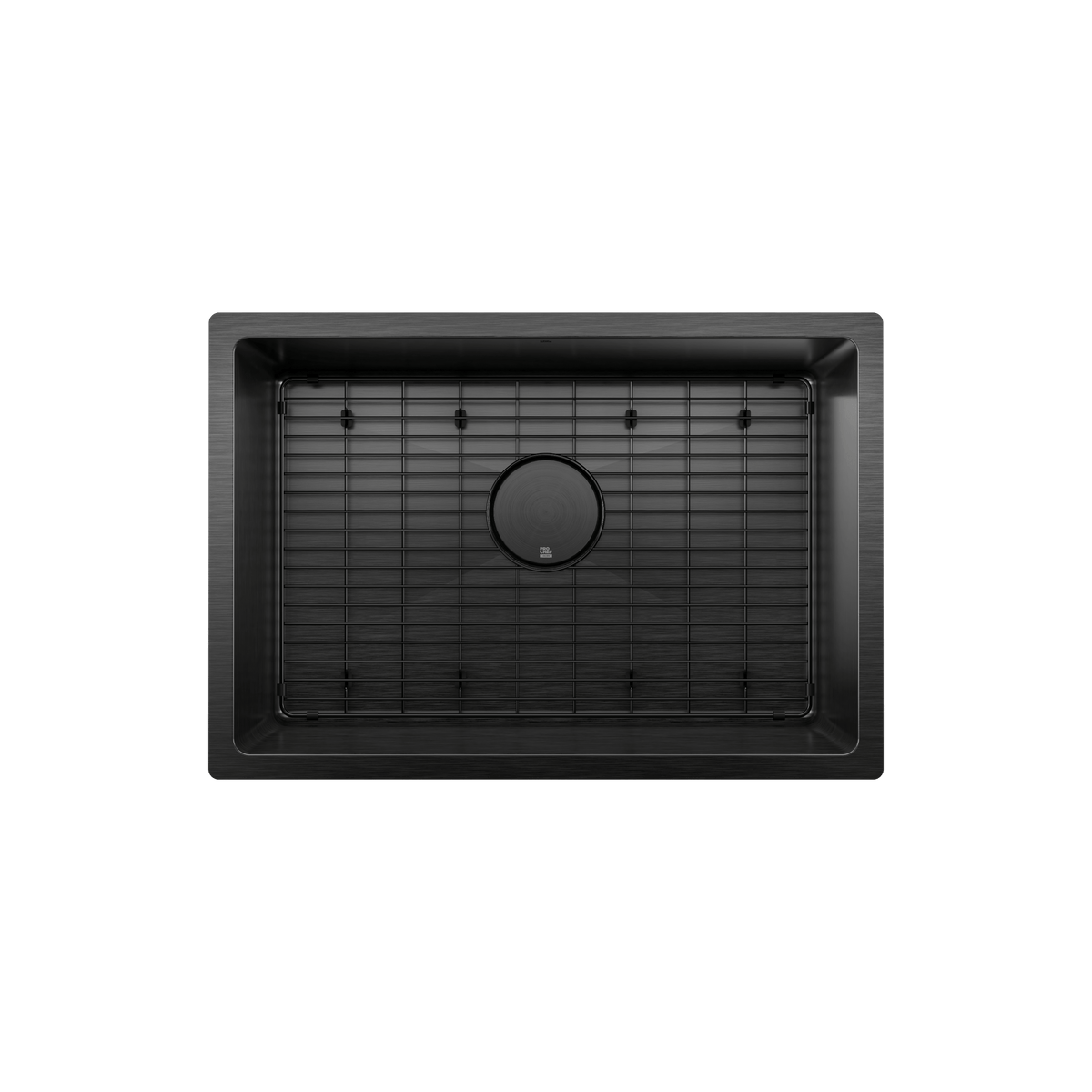 Prochef Undermount Stainless Steel Single Bowl Kitchen Sink True Black PVD with Grid, 24" x 16" x 9"