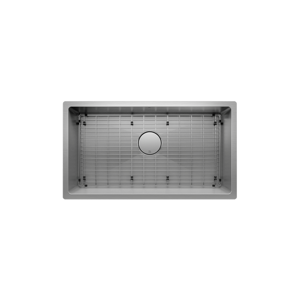 Prochef Undermount Stainless Steel Single Bowl Kitchen Sink with Grid, 30" x 16" x 9"