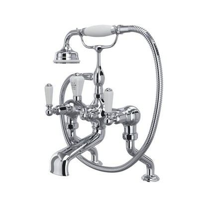 Perrin & Rowe Edwardian Exposed Deck Mount Tub Filler with Handshower
