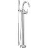 Single Handle Floor Mount Tub Filler Trim with Hand Shower