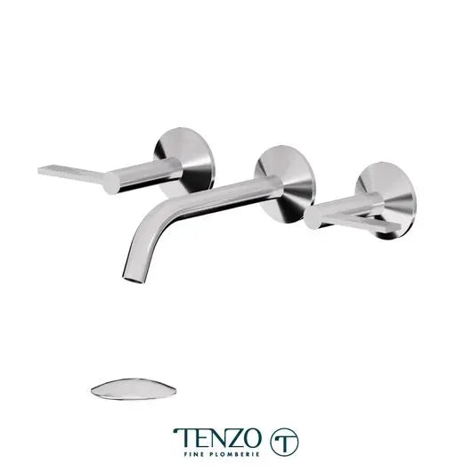 Tenzo Lavatory With Drain Bathroom Faucet – Wall-Mount