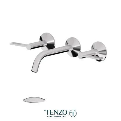 Tenzo Lavatory With Drain Bathroom Faucet – Wall-Mount