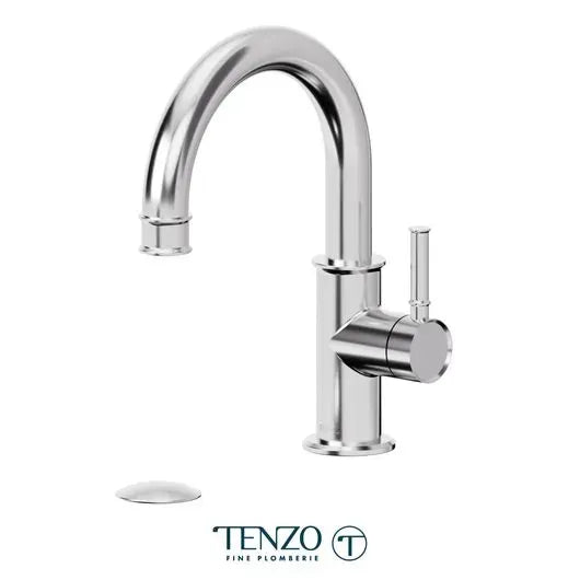 Tenzo Single hole lavatory faucet with drain, Alyss