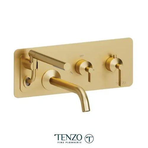 Tenzo Retractable Hose 12'' Swivel Spout Paloma Wall-Mount Tub Filler